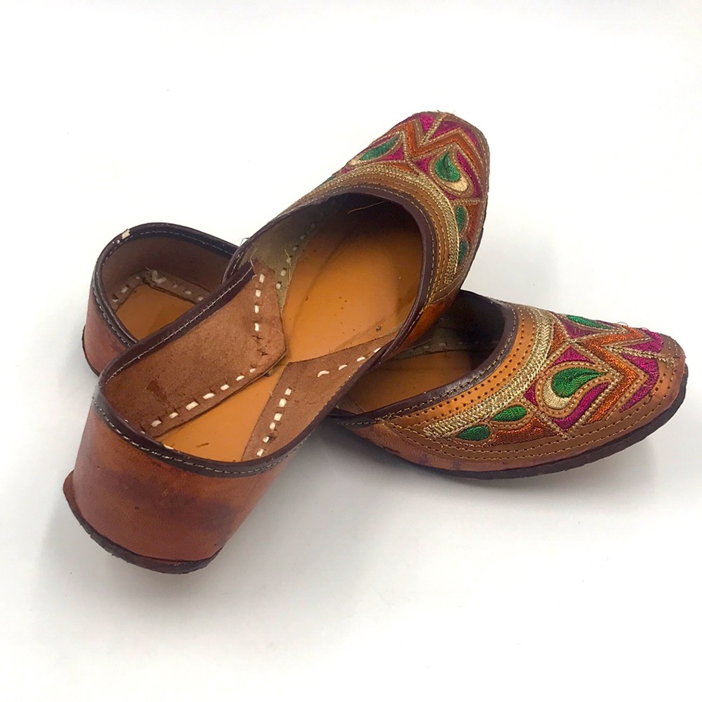 Imported🥿Embroidered Multicolor Leather Jutti Shoes Size 7.5